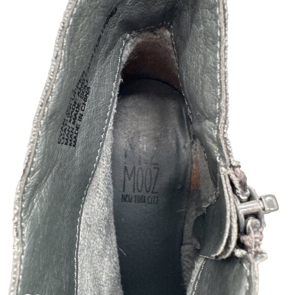 MIZ MOOZ Size 8 Gray Women Evan Leather Zippered Ankle Boots Booties - Picture 14 of 15